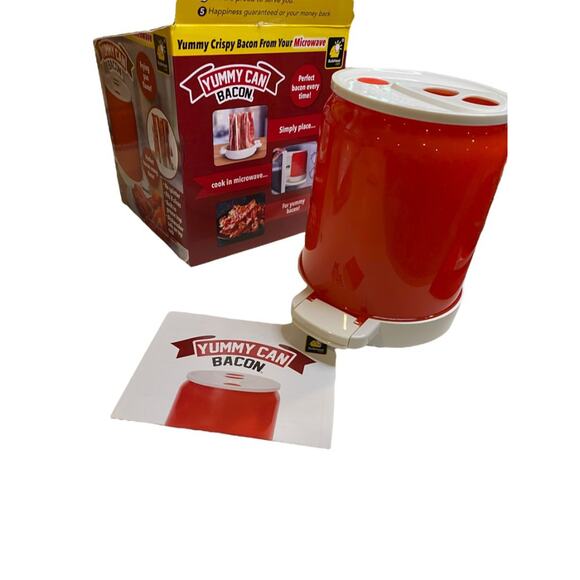 Yummy Can Bacon Microwave Cooker Crisper 8 Slices No Splatter - Picture 6 of 6